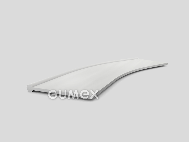 "I" Silikonprofil, 47x5/2mm, 75°ShA, -60°C/+180°C, weiß, 